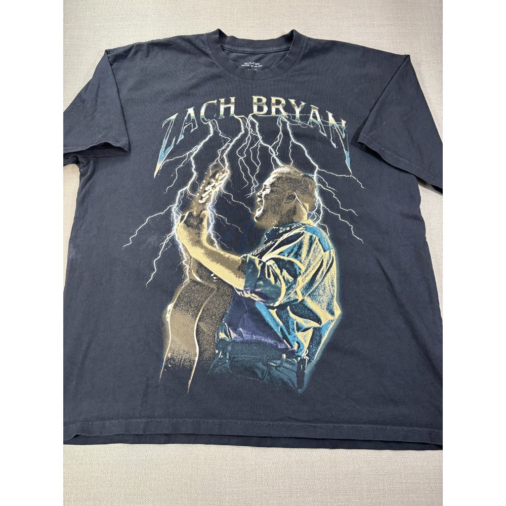 Zach Bryan Official Brand Lightning Shirt Size XL